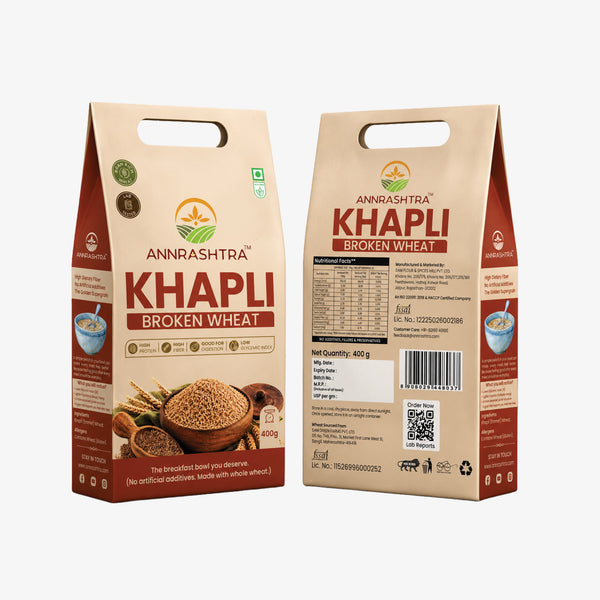 Annrashtra Khapli Wheat Daliya 400g
